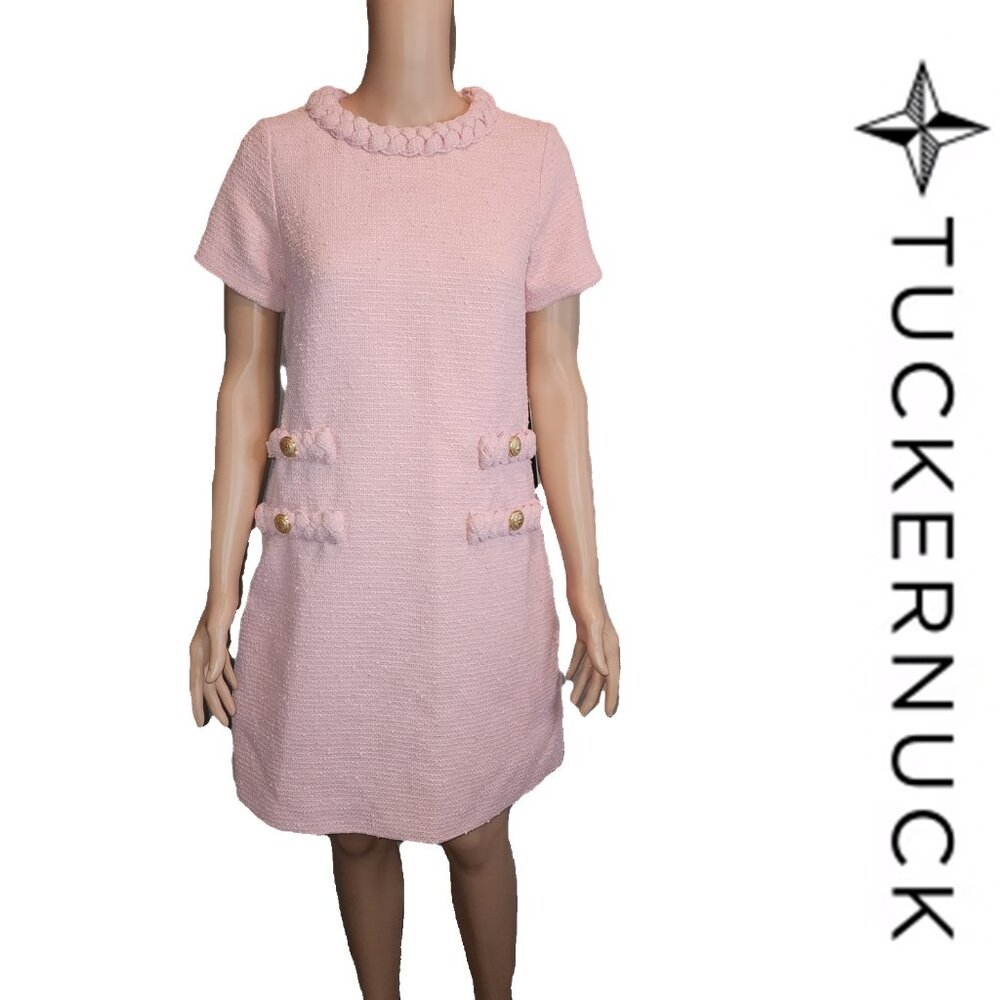 Tuckernuck Blossom Pink Tweed Jackie Dress NWT XS - Picture 1 of 12